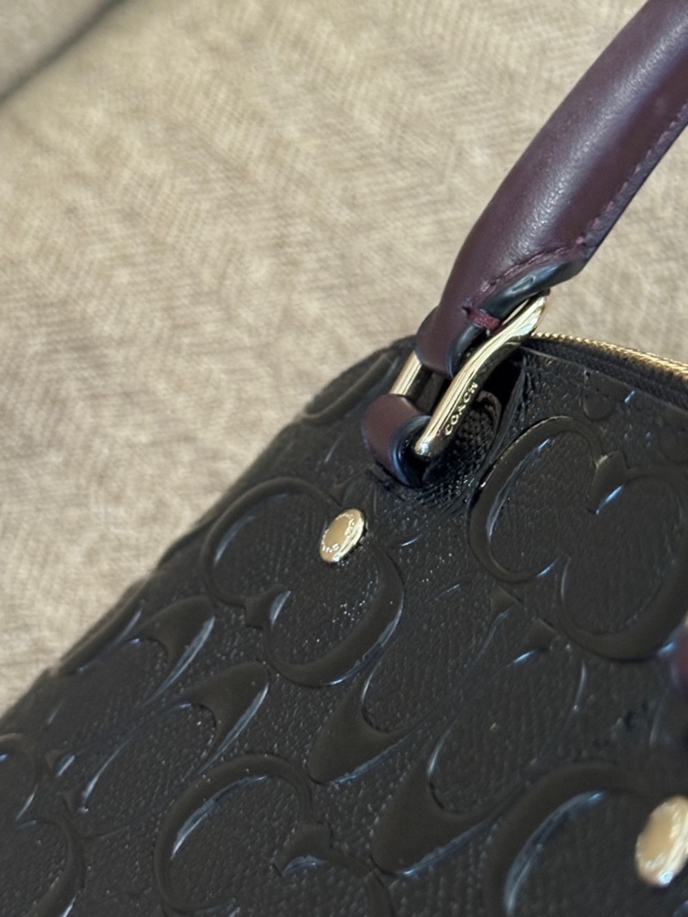 Coach Sierra satchel embossed leather signature C pattern - Picture 7 of 16
